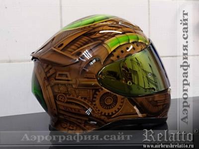 Аэрография шлема Shoei NXR 'Mechanics' 