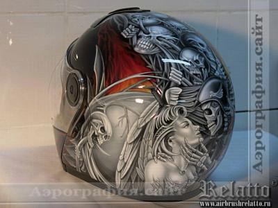 Аэрография шлема Harley-Davidson 