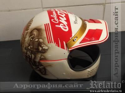 Аэрография  мотокроссовых шлемов