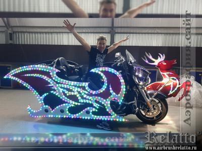 Кастом новогодних обвесов для Harley-Davidson