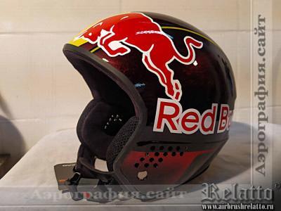 Кастом горнолыжного шлема Red Bull